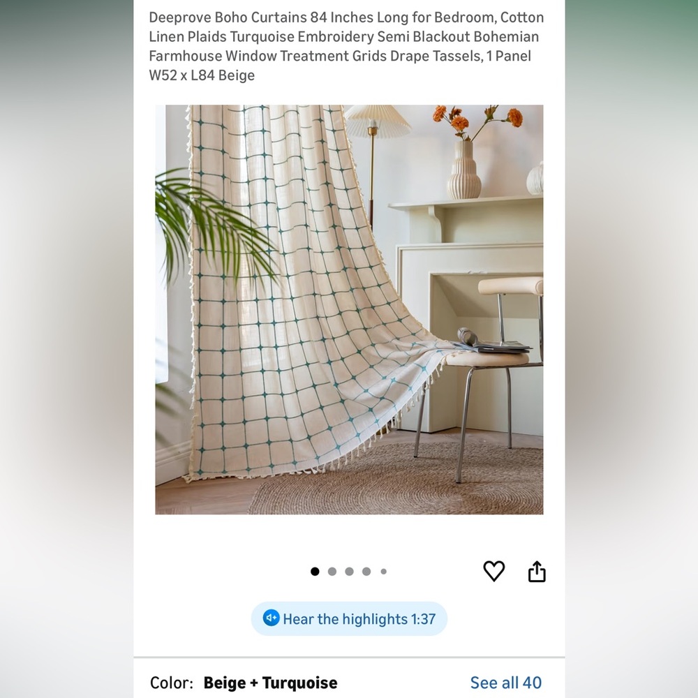 Deeprove Boho Curtains